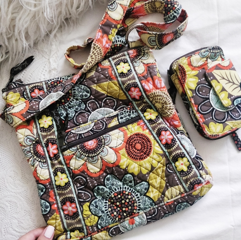 Vera Bradley Bag Perfect Petals + Wallet